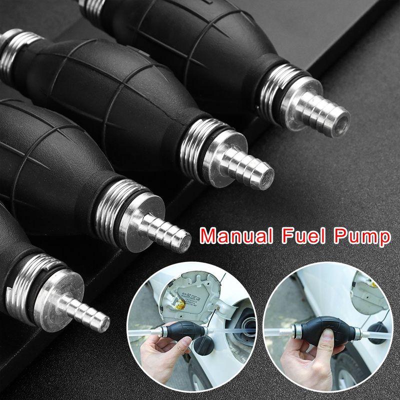 6mm/8mm/10mm/12mm Manual Fuel Pump Rubber Aluminum Hand Primer Oil Petrol Diesel Liquid Transfer Pump Transfer Tools