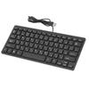 78 Key Ultra Slim Wired Keyboard Ergonomic QWERTY Layout Dual Language USB 2.0 Wired Compact Keyboard with 4.3ft Cable