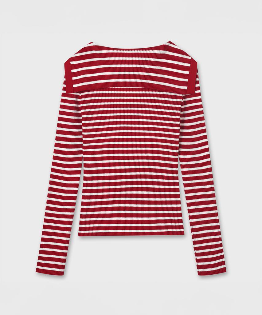 PLAC WOMEN Striped Sailor Collar Knit 2 Colors
