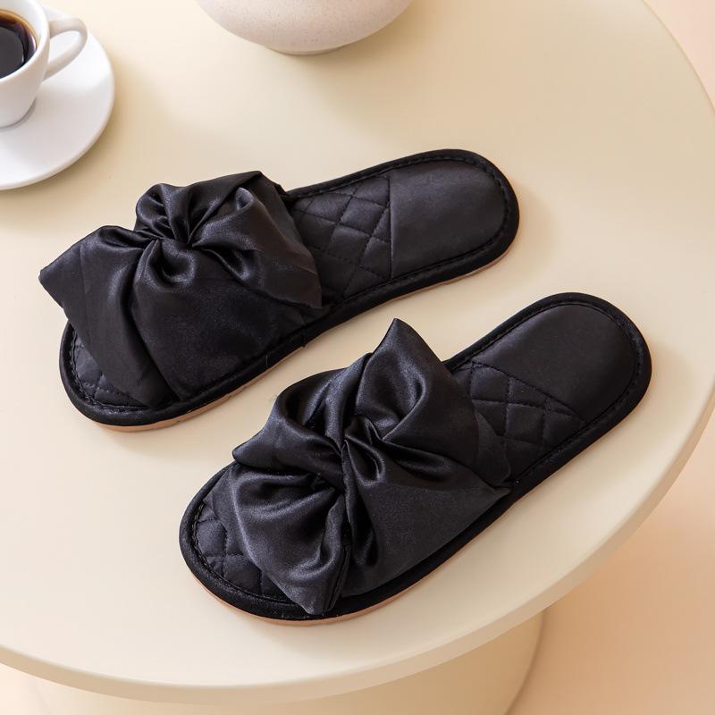

Японские тапочки-бантики женские домашние комнатные летние дезодорирующие нескользящие с усовершенствованной мягкой подошвой бесшумные женские модели весна-осень 40-41