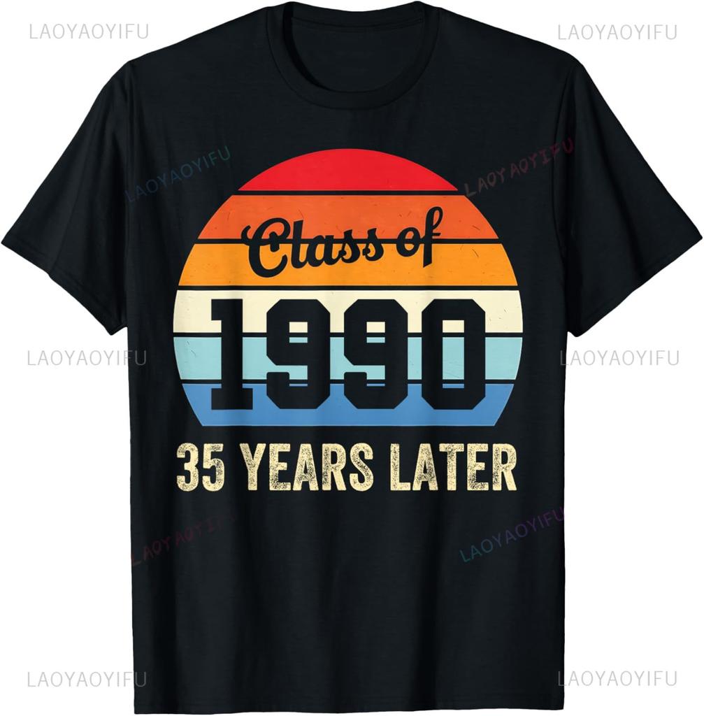 Vintage 1990 Limited Edition 35th Birthday Gifts 35 Year Old T-Shirt Unisex Summer Streetwear Tops Streetwear Ropa Hombre