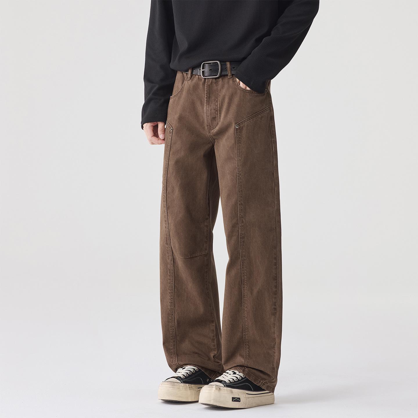 

Machete Jeans Мужские винтажные деконструированные повседневные брюки широкого кроя 31 коричневый