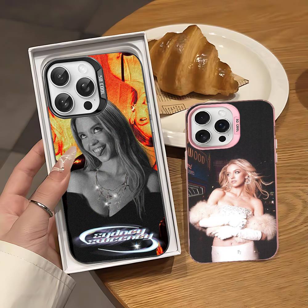 Singer Sydney S-Sweeney Phone Case For IPhone 17 16 15 14 13 12 11 Pro Max Plus Color Silver Cover