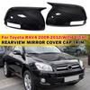 For Toyota RAV4 2009-2012 Car Sticker Rearview Side Mirror Cover Wing Cap Exterior Door Rear View Case Trim Carbon Fiber Look