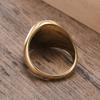 Signet Ring In Stainless Steel with Gold Plating for Men Jewelry, Fashion Round Rings Gift To Teens