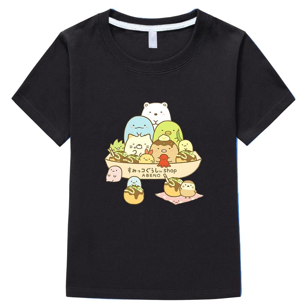 Sumikko Gurashi T-shirts Kids Summer Clothes Cartoon Print T Shirts Boy Girls Tshirts Anime Tee Cotton Top