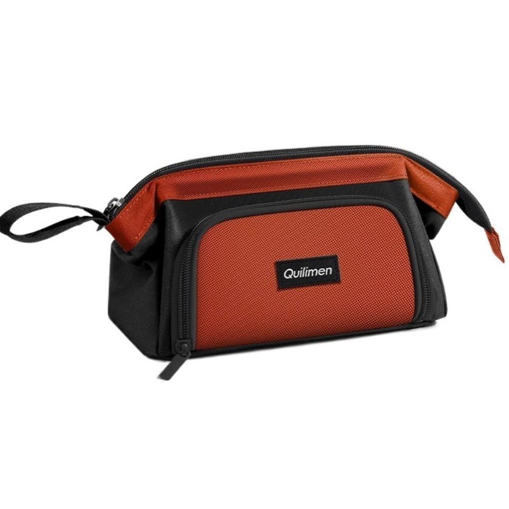 

Zipper Closure Large Capacity Stationery Bag Large Capacity Student Pencil Bag Student Use помаранчевий