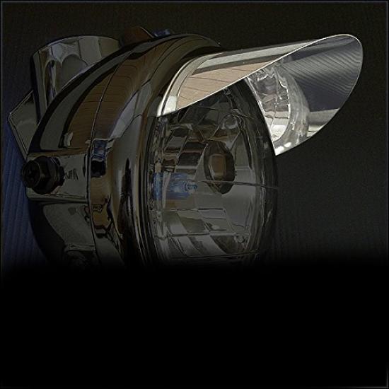 HK Mini Piyo Piyo Universal Motorcycle Headlight Visor Peak Fits Headlights Equivalent To for Vehicles and Minibikes Visor, Long, [7cm Length 130mm]