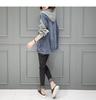 Spring and Autumn Korean Hooded Long Sleeve Denim Coat with Loose Office Lady Comfortable Leisure Women's Short Coat