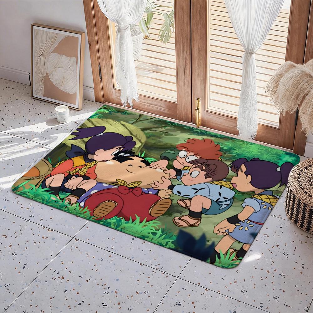 Anime N Nintama Rantarou Floor Mat Eco Flannel Doormat Non Slip Odorless Indoor Floor Rug Soft Short Plush Home Mat