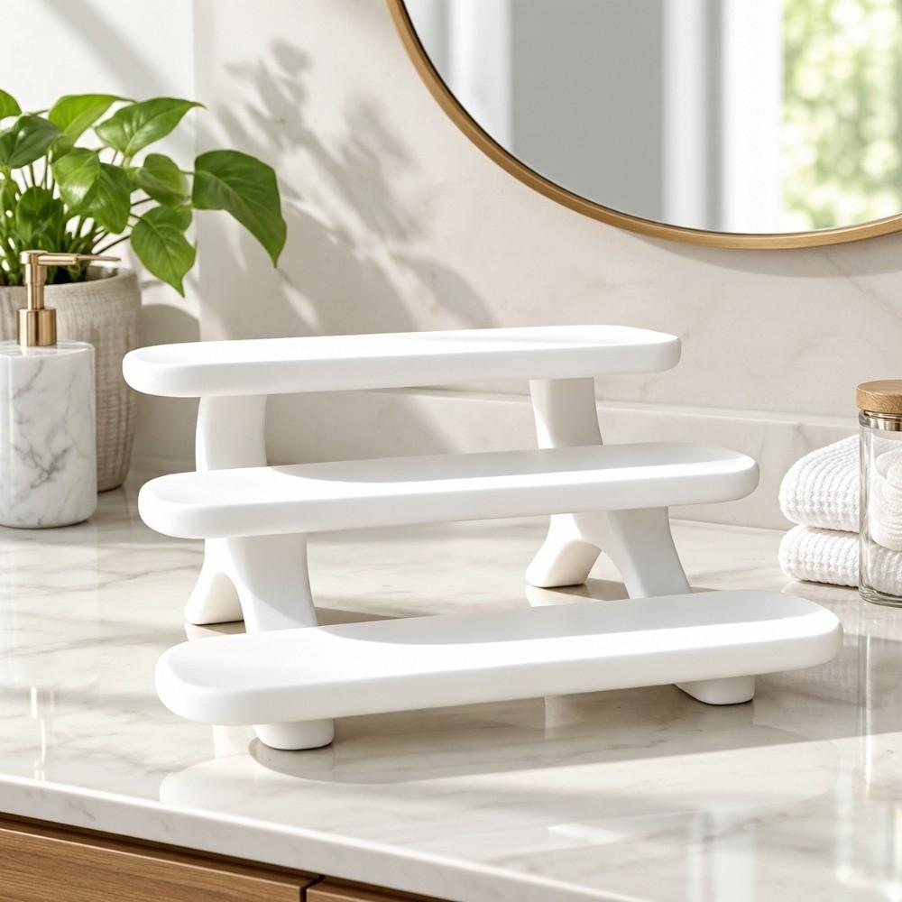 Three-Tier Storage Shelf Multipurpose Countertop Organizer Display Rack Sample Storage