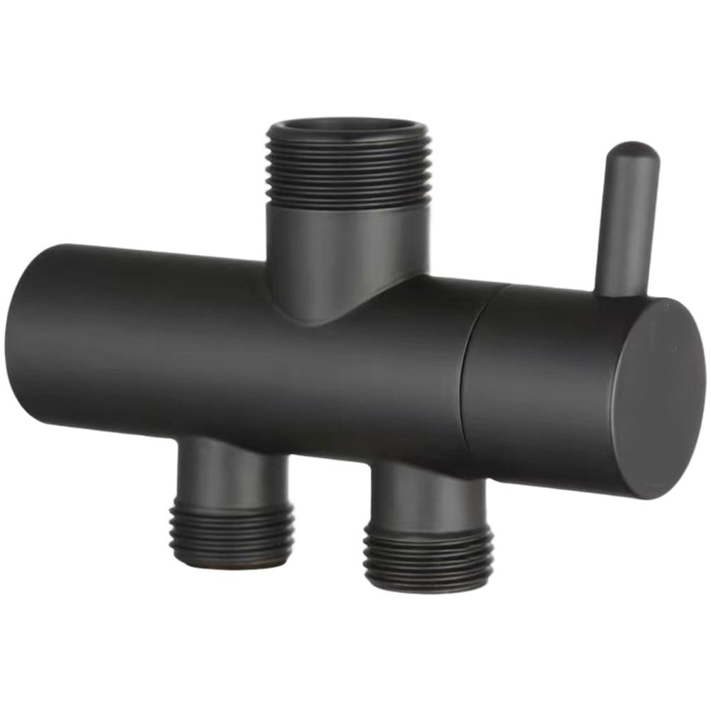 Bathroom Renovation Black Copper Chrome Diverter Two Way Splitter Two-Function Diverter Contemporary Bathroom Decor чёрный