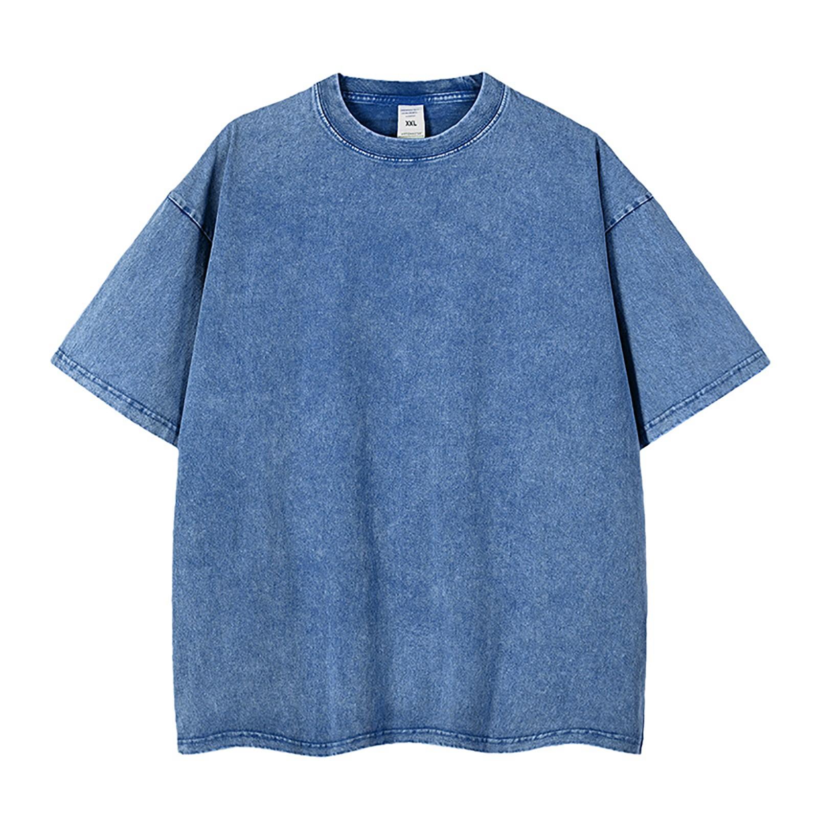 

Футболка з короткими рукавами Чоловіча випрана важка літня футболка High Street Short XXL
