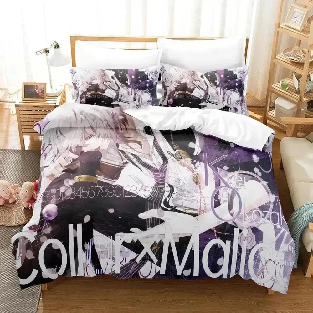 

Comforter 3D Print Anime Game Collar X Malice Bedding Set Printed With Bed Soft Single Double Queen Super King Size Comforter (quilt)-EU Single(135*200cm)3pcs