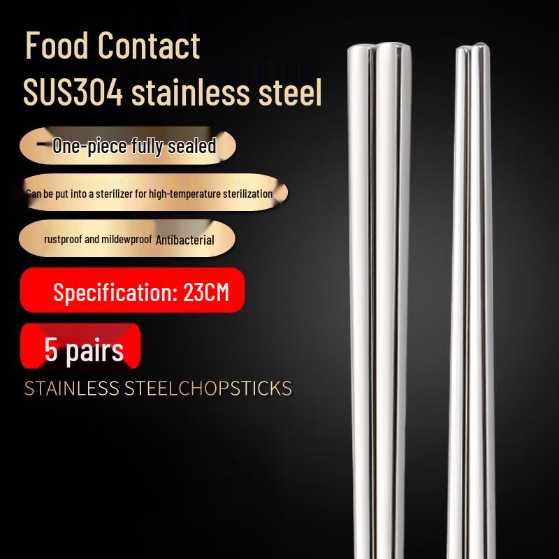 Xihe 316 Stainless Steel Square Chopsticks