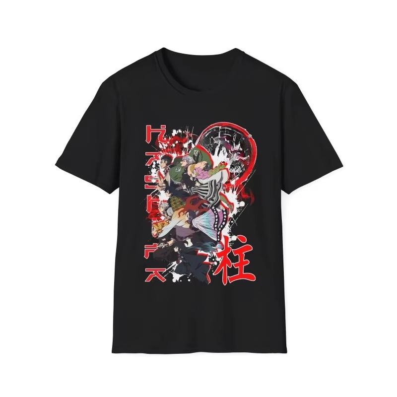 

Hashiras Anime Two-dimensional Unisex fashion cotton T-shirt Summer New Men s and Women s Streetwear Autumn and winter innerwear 4XL