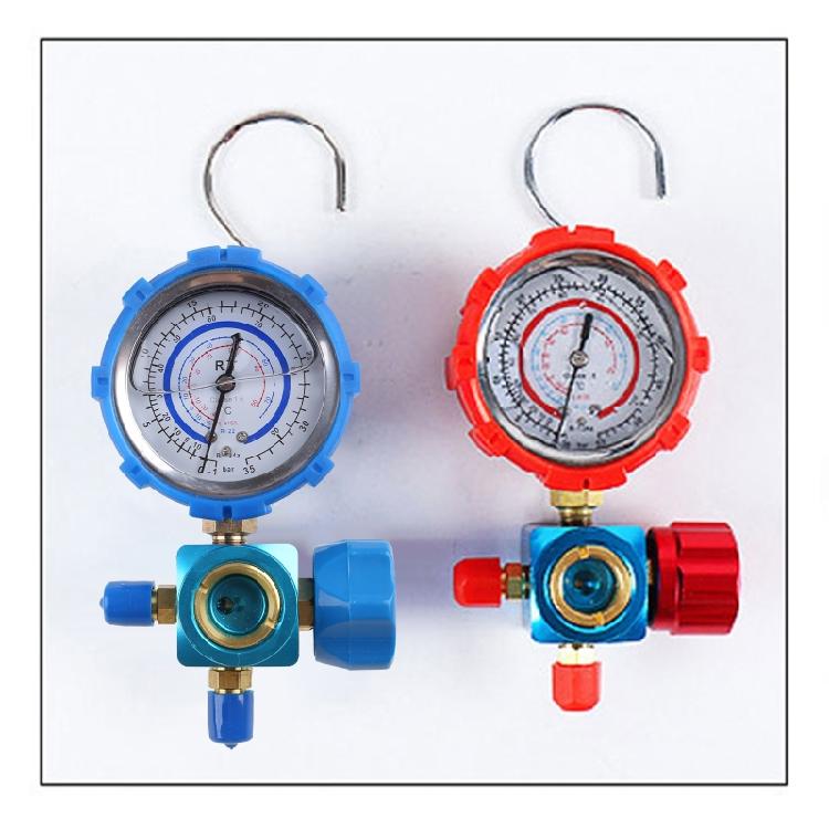 Professional Pressure Gauge with Hanging Hook 1/4 Auto Car Air Conditioning
