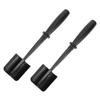Meat Chopper Heat Resistant Ergonomic Handle Nylon Ground Beef Masher for Chicken Potato Hamburger Black 2pcs