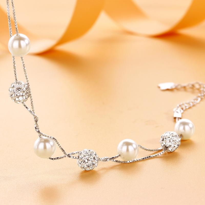 Round Bead Bead Bracelet Women's Korean Summer Bracelet Versatile Small Fresh Diamond Bracelet