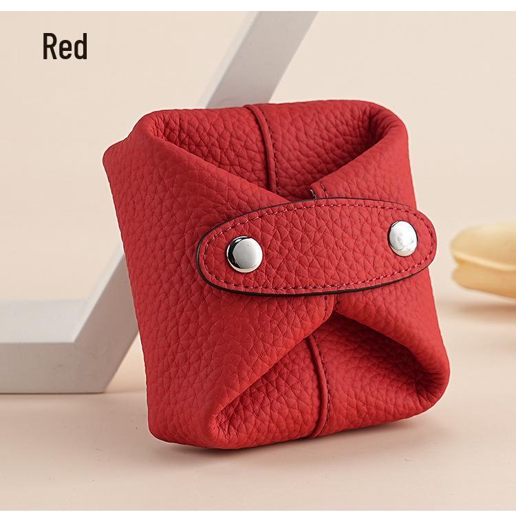 Dámská peněženka na mince a sluchátka z pravé kůže: Měkké, stylové úložiště na drobné, rtěnku a další.