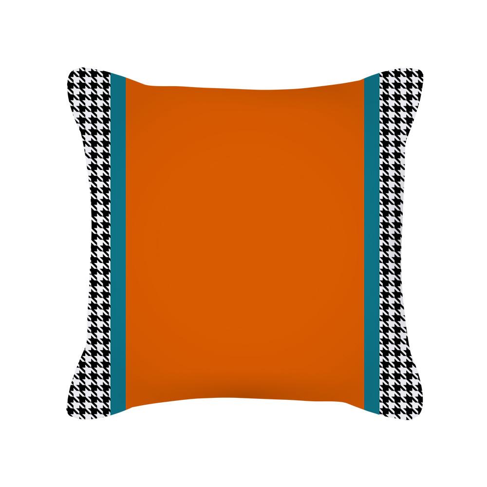 Nordische Orange Kissenbezüge Leichter Luxus Sofakissen Plüsch Einfache Geometrische Kissenhülle Orange Kissenhülle