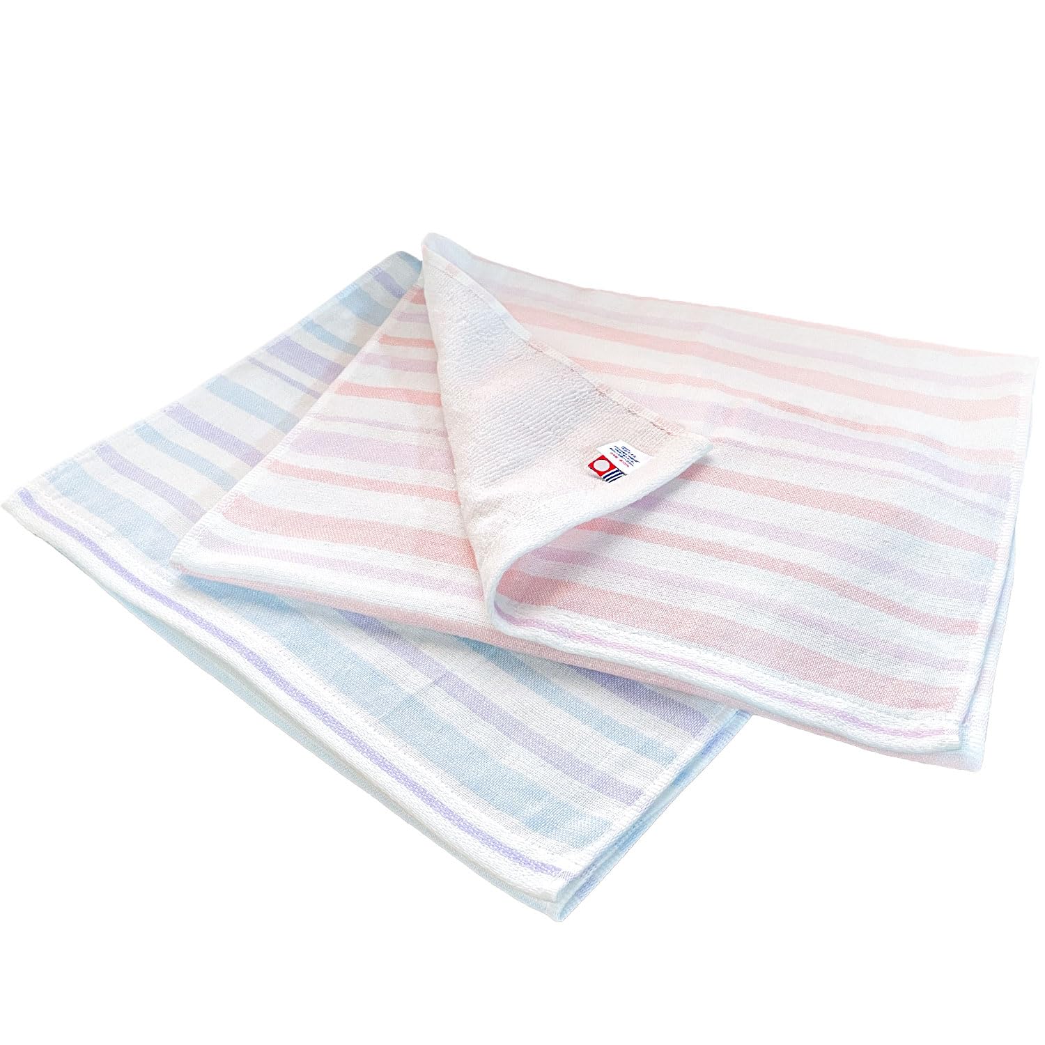 Imabari Towel Certified Gauze Pile Face Towel Set Parfait Gauze Towel Made in Japan Cotton 33 x 80cm Pink Blue & 2-Color 100%