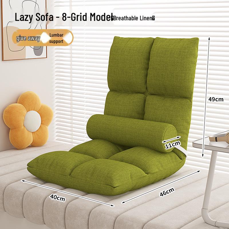 Lazy Tatami Folding Sofa Chair: Single Bed & Backrest for Dorms, Balconies, and Bedrooms
