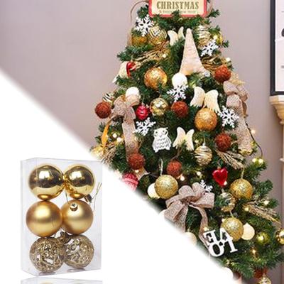 6Pcs 6cm/8cm Leichte Weihnachten Anhänger Dekorative Premium Schmücken Baum Hängen Bälle