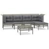 VidaXL Salon de Jardin avec Coussins 6 pcs, Ensemble de Meubles de Terrasse, Mobilier d'Extérieur, Canapé de Patio, Moderne, 3187504