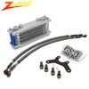 Motorcycle Oil Cooler Oil Radiator Kit For KTM Monkey 125 250 Honda Yamaha Kawasaki Universal Pit Dirt Bike Motocross Assessor
