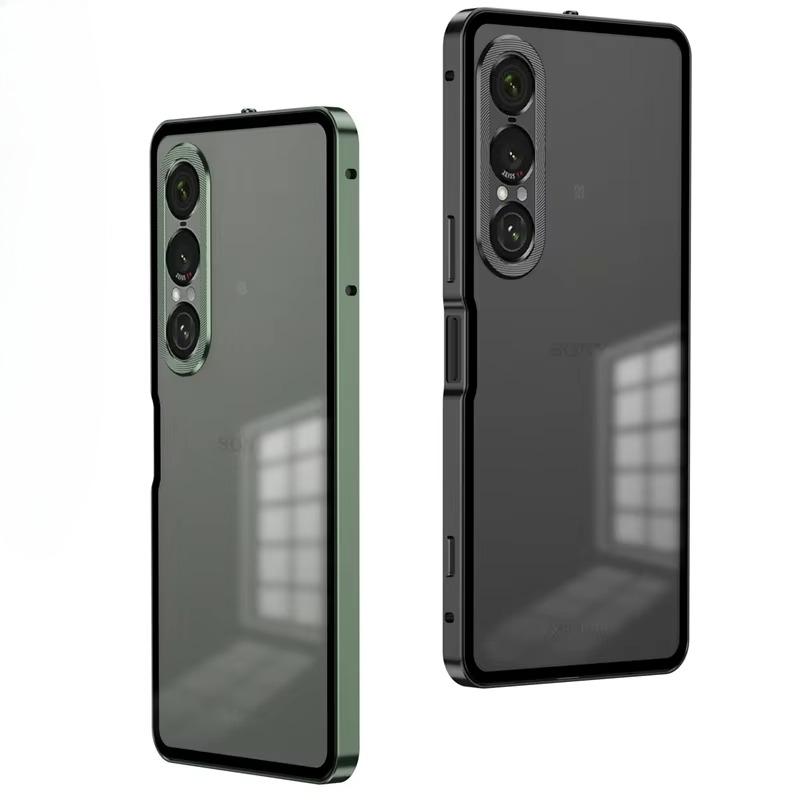 Alloy Metal Lens Protection Case For Sony Xperia 1 VII Transparent Tempered Glass Hard Shockproof Bumper For Xperia 1Vii 2025