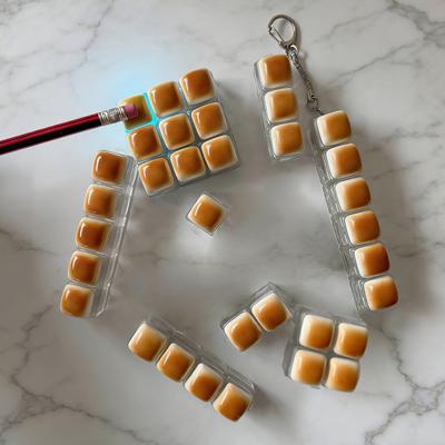 Tastatură Fidget cu Aromă de Caramel Jucărie pentru Ameliorarea Stresului Tastatură cu 1/2/3/4/5/6/9 Taste Clicker pentru Degete Breloc Buton de Decompresie Senzorial pentru Birou Școală Călătorie