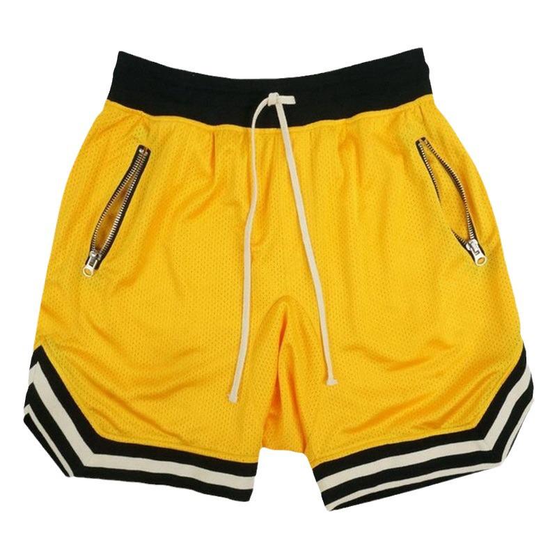 Men's Breathable Mesh Athletic Shorts - Casual European/American Summer Loose Fit for Running, Fitness, and Basketball.