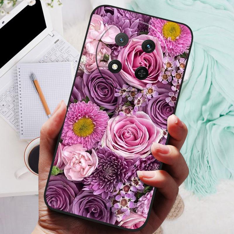 Custodia per Honor Magic7 Lite 5G Cool Black Silicone Morbido TPU Cover Posteriore Protettiva per Honor Magic 7 Lite 7Lite