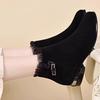 Autumn and Winter New Popular Versatile Round Head Thick Heel Comfortable Zipper Fashion Boots Soft Leather Boots Women's Soft Sole Women's Boots