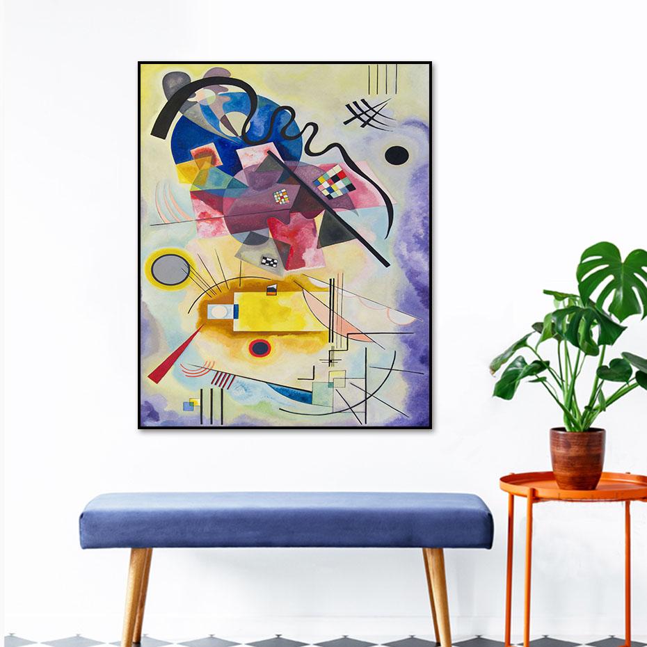 Ünlü sanat Vintage Wassily Kandinsky Tuval Boyama Posteri ve Baskı Quadros Duvar sanat resmi Oturma Odası Ev Dekor için Cuadro