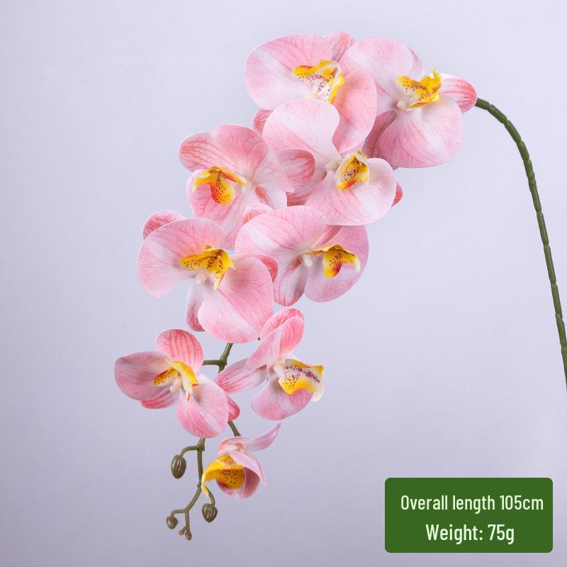 

3D Printed Phalaenopsis Orchid: 9 Head Soft Rubber Faux Flowers for Home & Wedding Decor