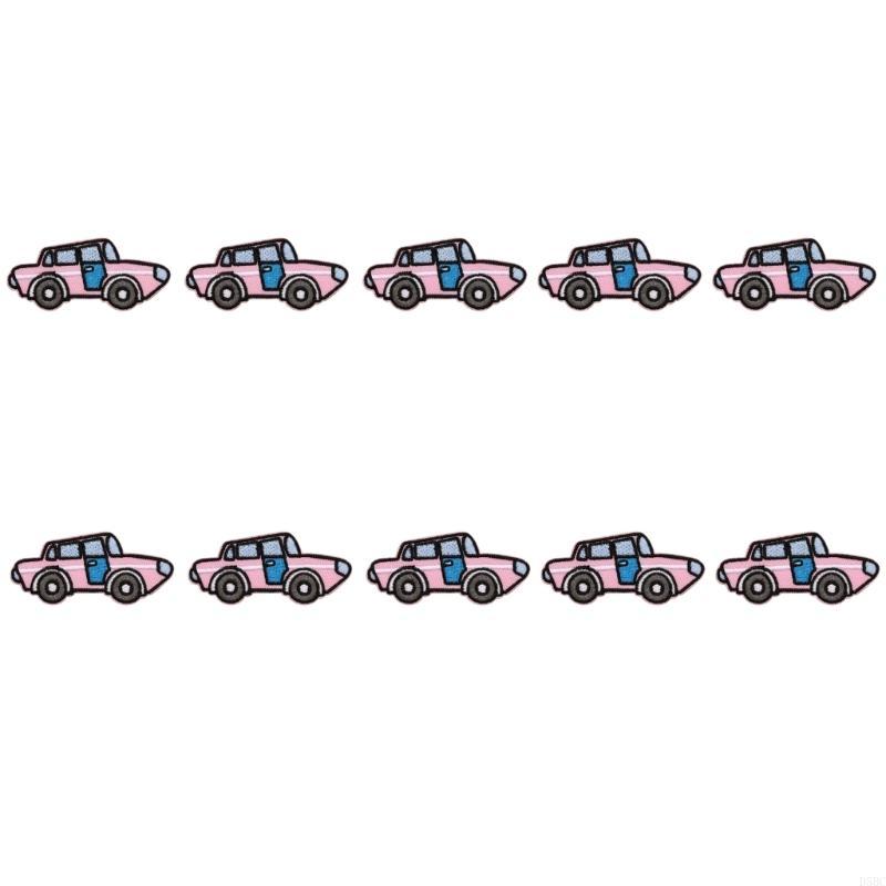 

10Pcs Cartoon Car Iron On Patches Embroidery Applique For Jackets Clothing Bag