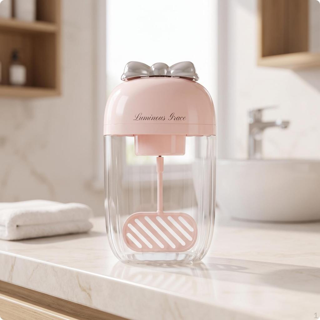 Rechargeable Electric Foam Dispenser IPX7 Waterproof Design, Transparent Lower Chamber, Facial face