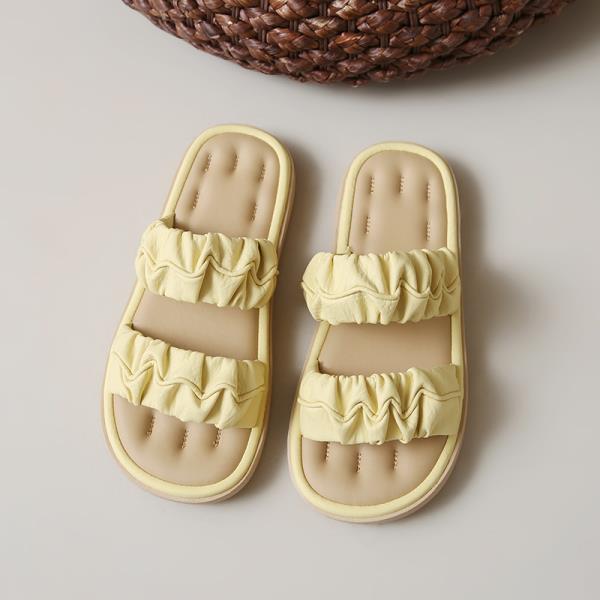 Fashion Beach Shoes Woman's Slippers Slides Fashion Sabot 2025 Soft Luxury Scandals Casual Leisure Slippers Casual Female Shoes Summer C