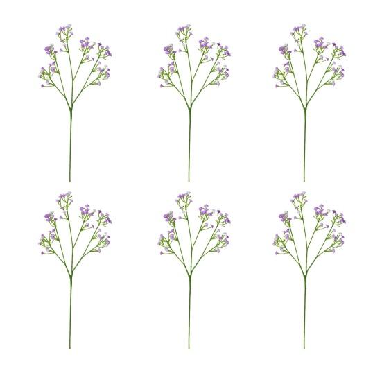 6Pcs 42CM Artificial Babysbreath 3 Fork Realistic Fake Flower Home