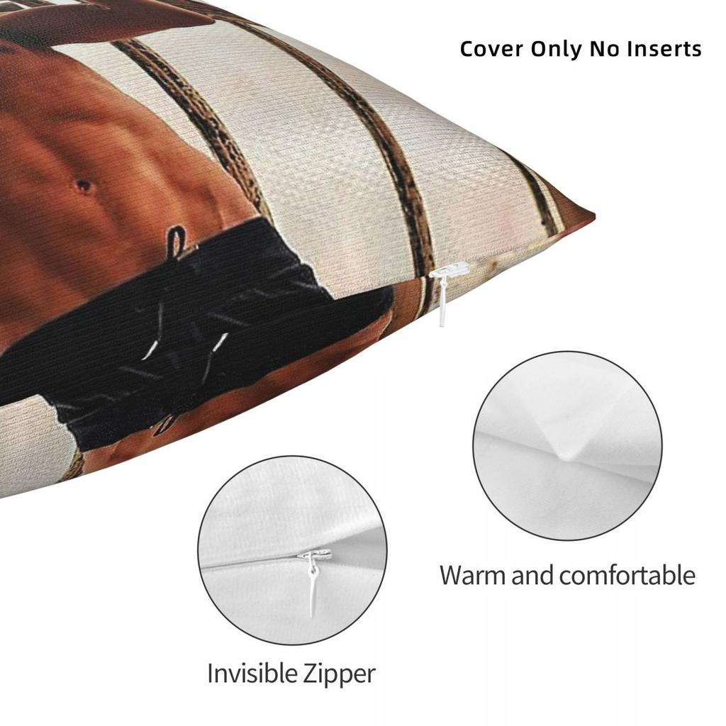 Sebastian Stan Rings Workout Square Pillowcase Polyester Linen Velvet Creative Zip Decorative Pillow Case Sofa Cushion Cover