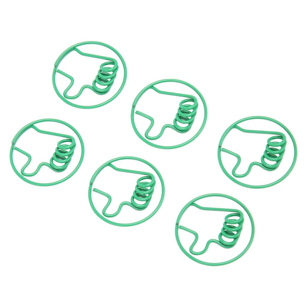 100Pcs Cute Paper Clips Green Thumb Up Style Anti Slip Strong Clamping Fancy Paperclips for Working Study Home