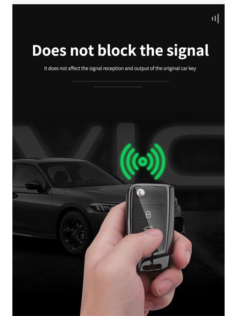 Housse de clé Volkswagen pour Sagitar, Lavida, Bora, Lamando, T-Cross, Tharu, Tayron, Tiguan L - Coque et boucle de clé de voiture.