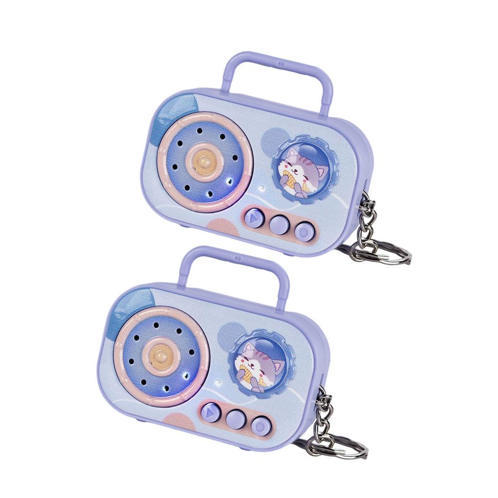 Mini registratore vocale in stile vintage, portachiavi, giocattolo, novità, regalo audio retrò portatile per bambini e adulti