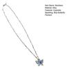 Blue Butterfly Necklace Women Rhinestone Choker Butterfly Pendant Necklace for Daily Wear Summer Party Date Beach