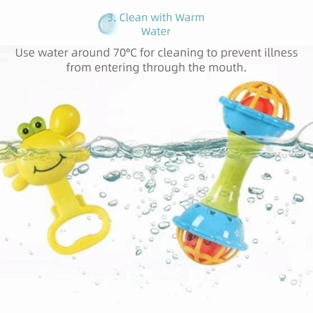 Chewable Baby Rattle Non-Toxic Hand Bell Toys Musical Instrument Toys Ability Training