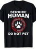 Men T Shirt Fun Cotton TShirt Unisex Dog Owner Emotional Support Black Comfortable Casual Breathable Top Harajuku