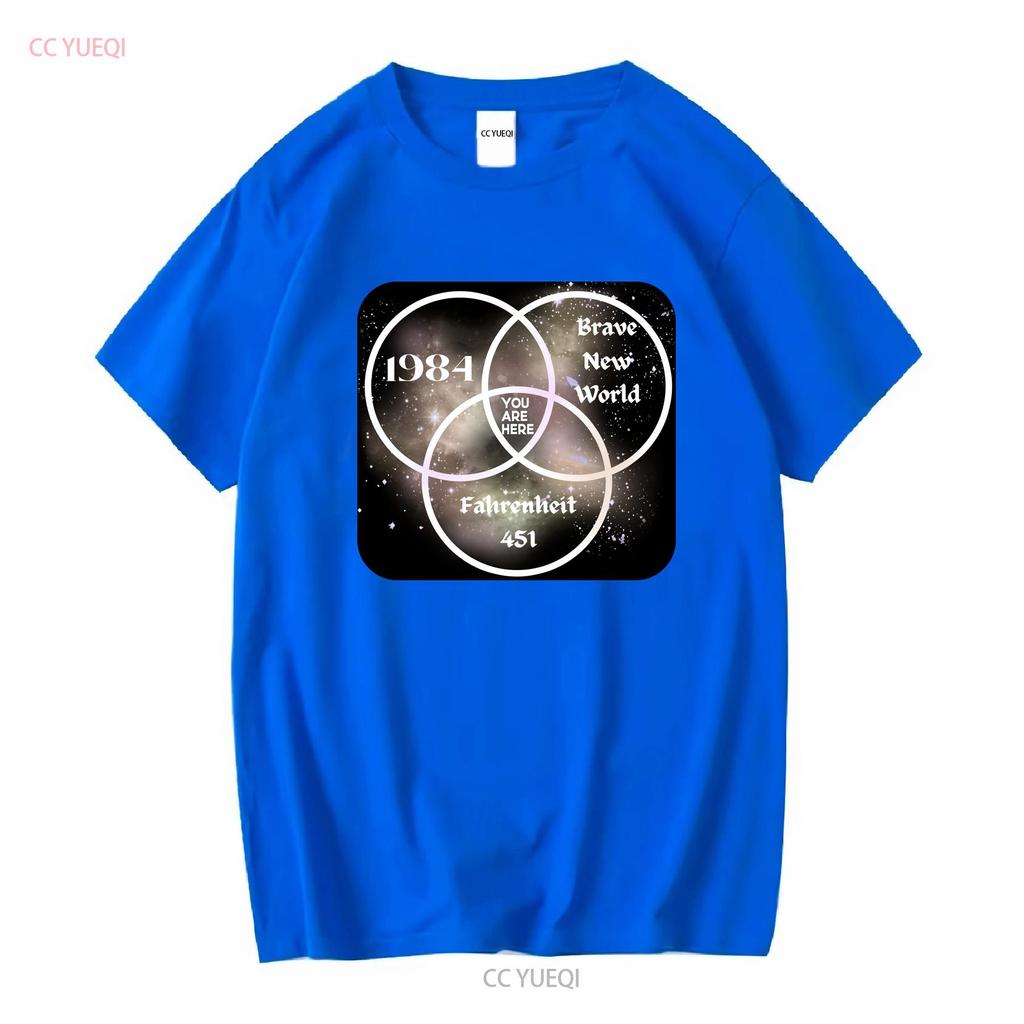 NEUES LIMITIERTES 1984 Brave World You Are Here Dystopie T-Shirt lang- oder kurzärmelig vintage gewaschen Herrenmode Streetwear
