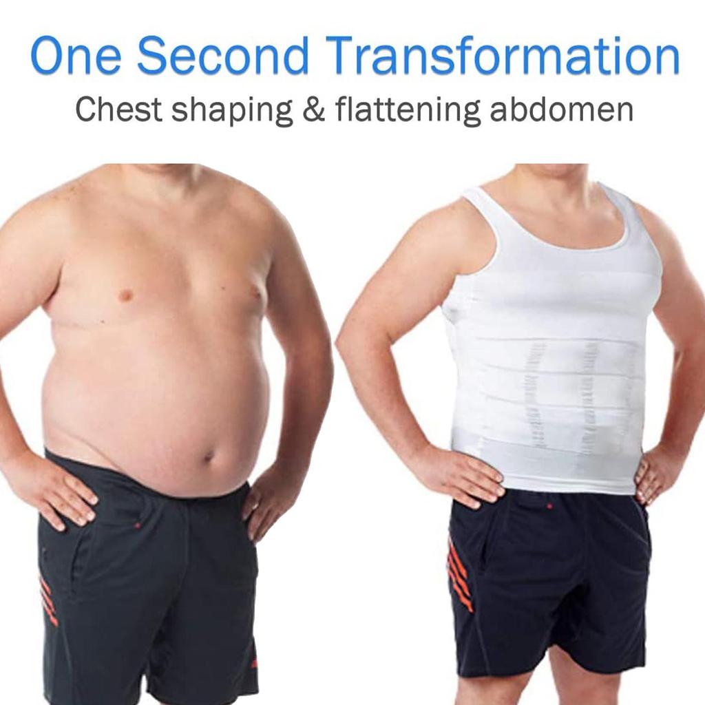 Camisa de compressão masculina emagrecimento corpo shaper colete cintura traner treino regatas barriga controle shapewear emagrecimento ginecomastia camiseta